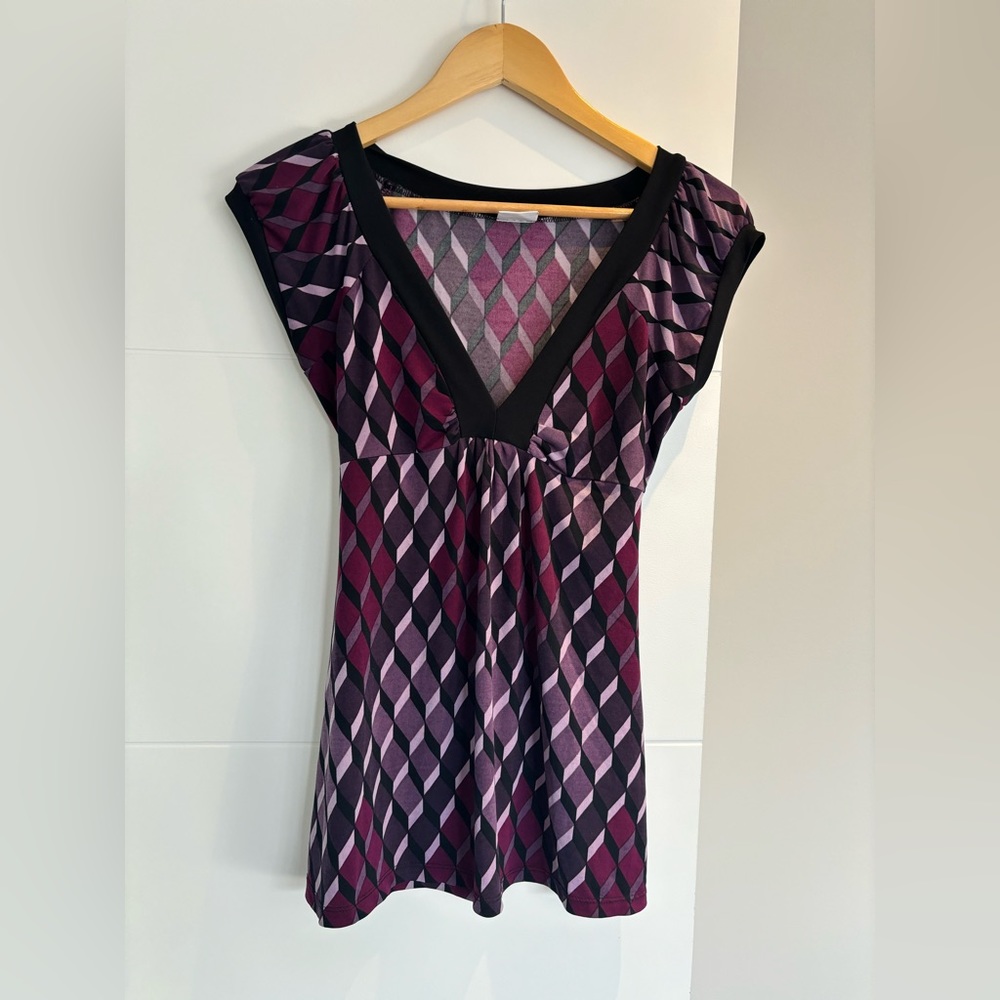 Purple Patterned Top